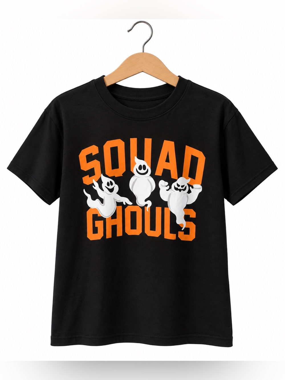 Old Navy Black Halloween Trick or Treat Kids "Squad Ghouls" Graphic Tee